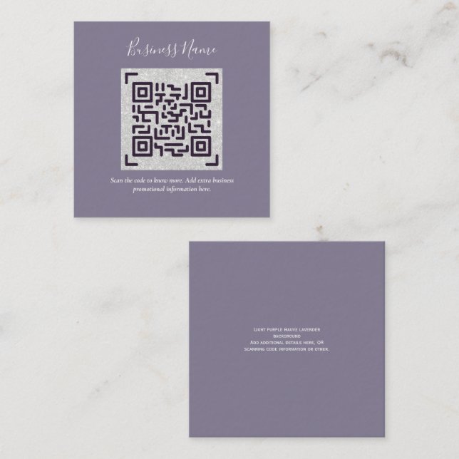 Créer son propre Carte de visite de code QR - Beau (Devant / Derrière)