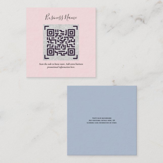 Créer son propre Carte de visite de code QR - Beau (Devant / Derrière)