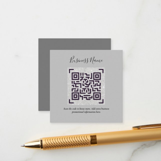 Créer son propre Carte de visite de code QR - Beau (Devant/Arrière en situation)
