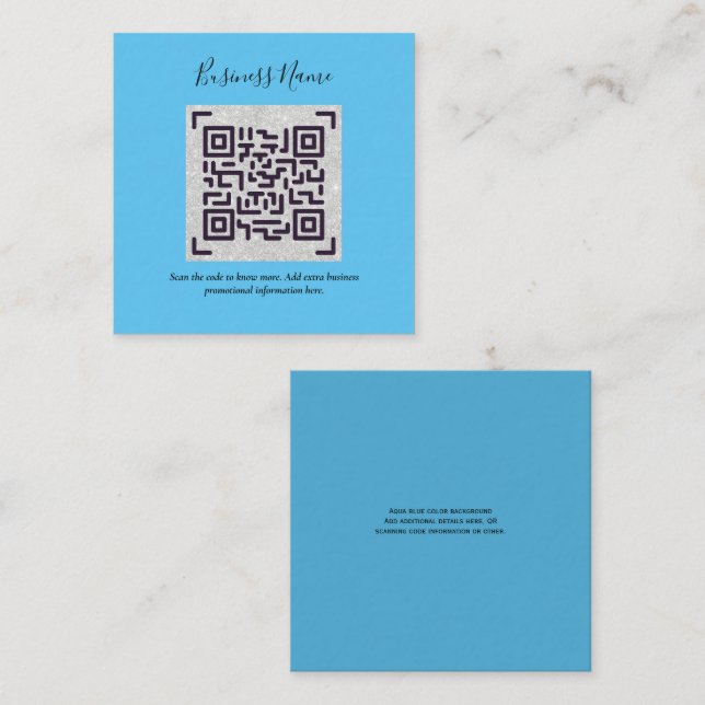 Créer son propre Carte de visite de code QR - Beau (Devant / Derrière)