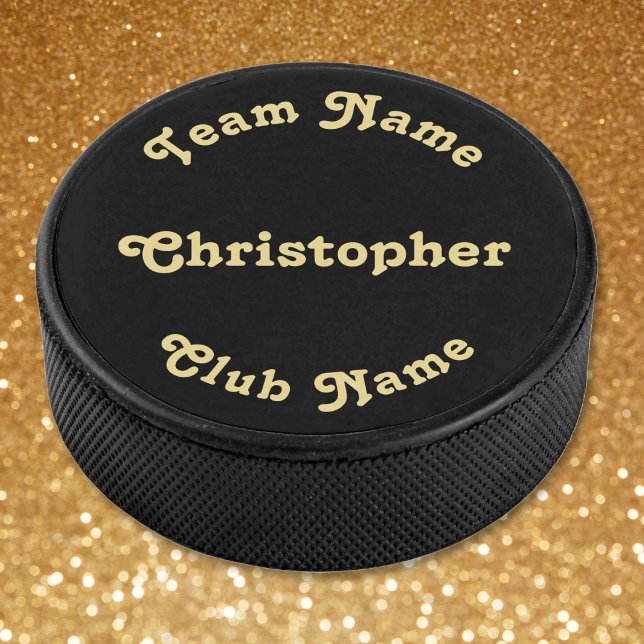 Créer un nom de club d'équipe de lecteur monograph (Create Custom Monogrammed Player Team Club Name Hockey Puck)
