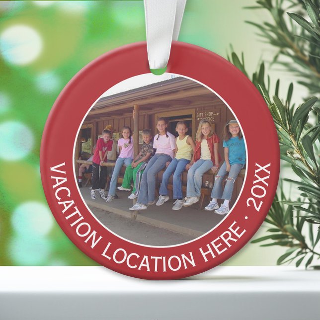 Créer un souvenir de vacances avec photo et texte (Custom Ornament)