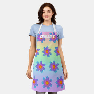 CRÉER un tablier de fleurs arc-en-ciel