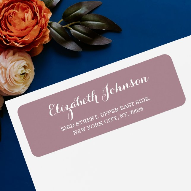 Créer une adresse de retour Mauve moderne et éléga (Create Custom Modern Elegant Mauve Return Address Label)
