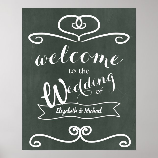 Créer une Affiche de bienvenue de Mariage propre a (Devant)