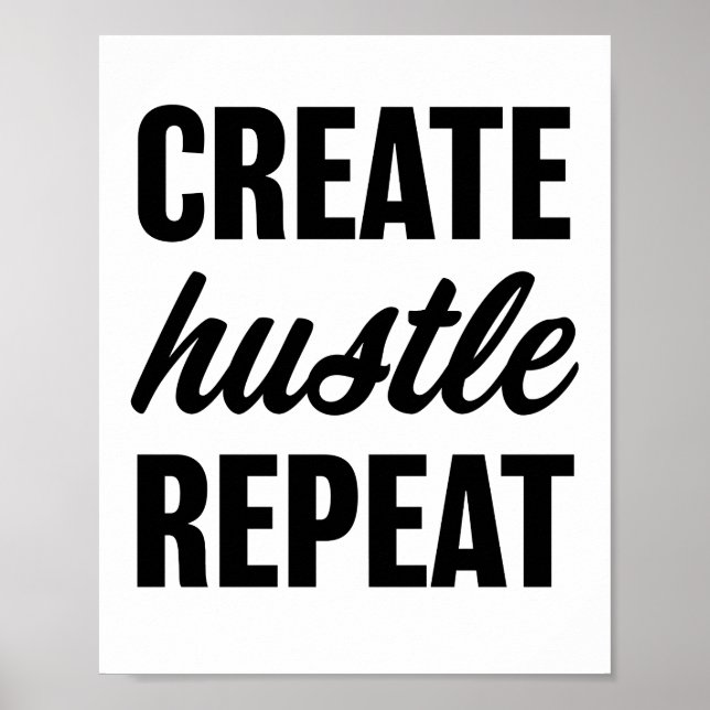 Créer une affiche de soumission répétée Hustle (Devant)