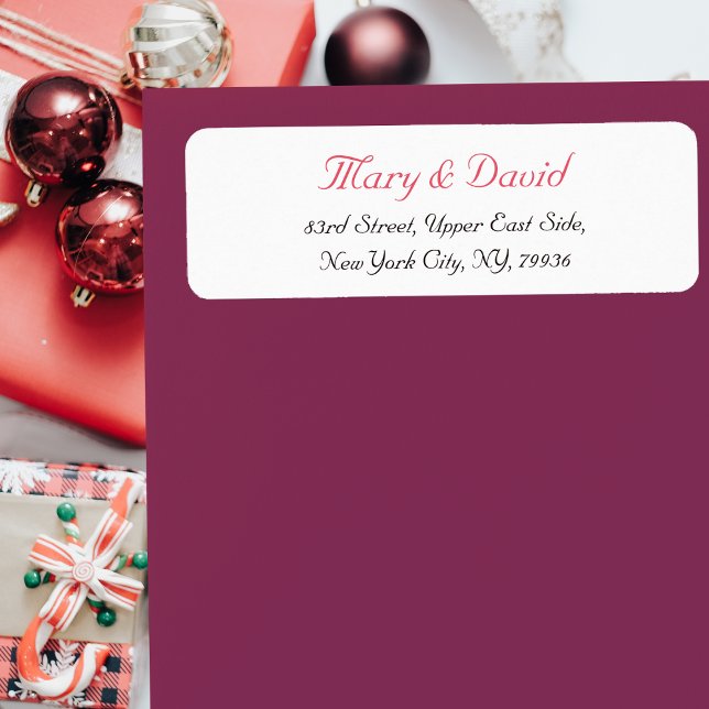 Créer une étiquette d'adresse de retour de mariage (Create Custom Elegant Wedding Return Address Label)