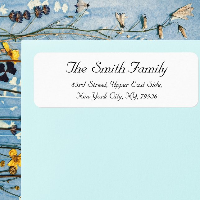 Créer une étiquette d'adresse de retour élégante p (Create Personalized Elegant Return Address Label)