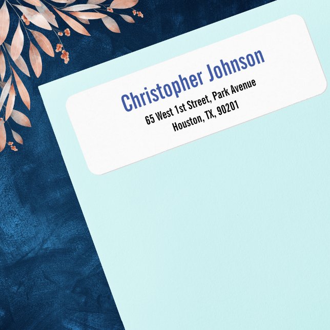 Créer une étiquette d'adresse de retour simple et  (Create Custom Plain Elegant Return Address Label)