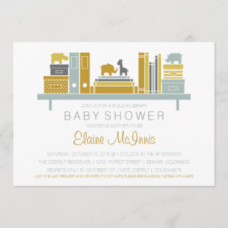 Créer Une Invitation De Baby shower De Bibliothèqu