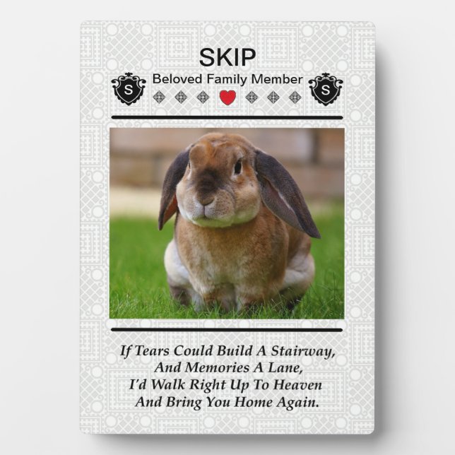 Créer une plaque photo de mémorial d'animal de com (Devant)