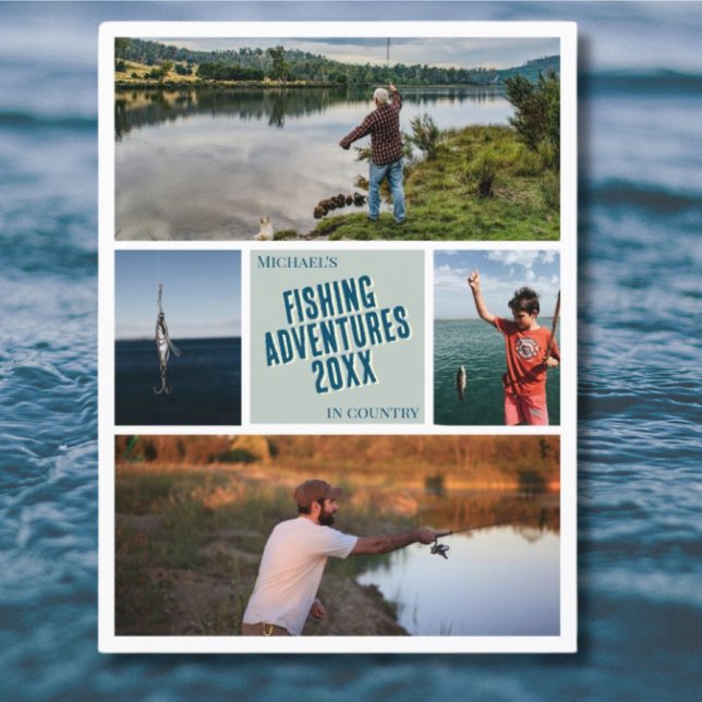 Créer votre aventure de pêche photo Carte postale (Créateur téléchargé)