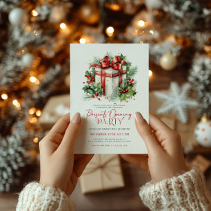 Créer votre cadeau de Noël Invitation de fête d'ou