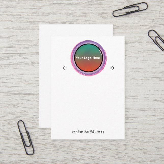 Créer votre carte d'affichage d'écoute de logo per (Devant/Arrière en situation)