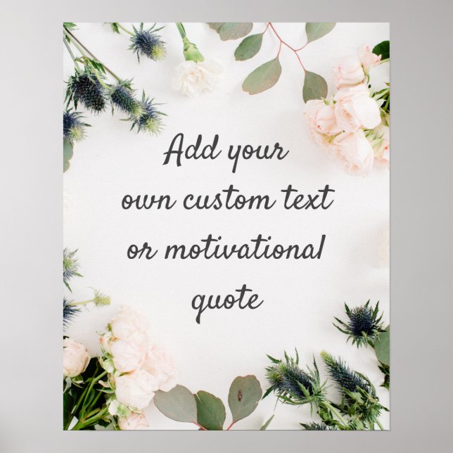 Créer votre propre affiche personnalisée - Floral (Devant)