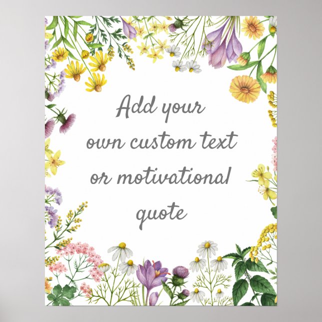 Créer votre propre affiche personnalisée - Floral (Devant)