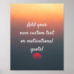 Créer votre propre affiche personnalisée - Sunrise