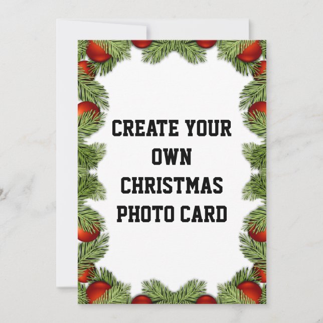 CRÉER VOTRE PROPRE CARTE PHOTO DE NOËL (Devant)