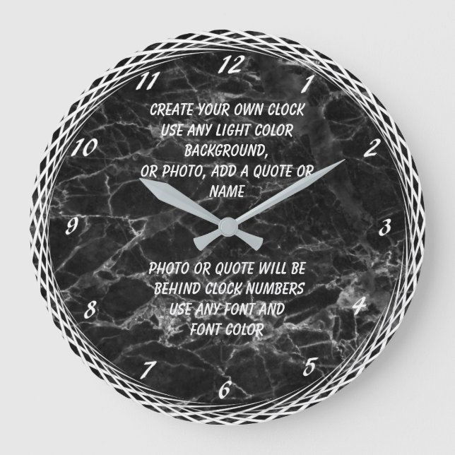 CRÉER VOTRE PROPRE GRANDE HORLOGE (Recto)