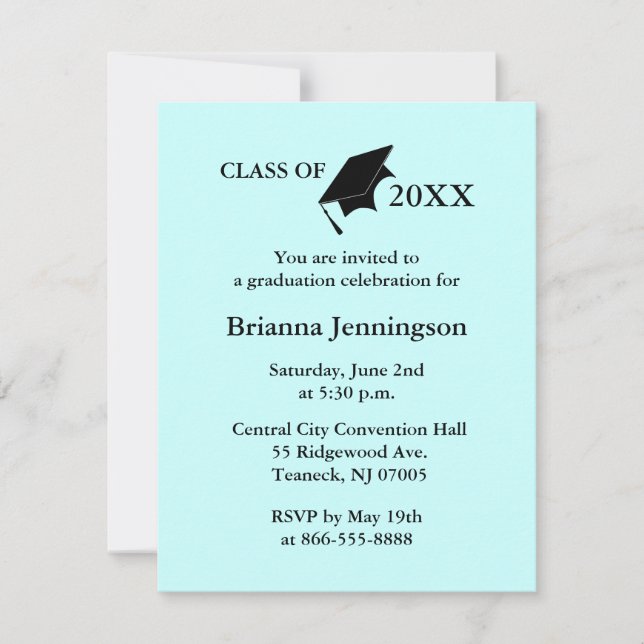 Créer votre propre invitation à obtenir un diplôme (Devant)