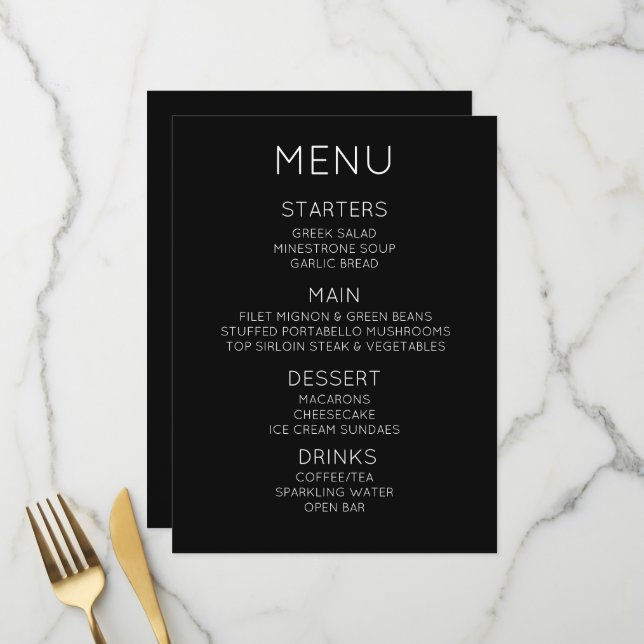 Créer votre propre menu personnalisé (Devant/Arrière en situation)