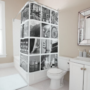 Créer-Votre-Propre rideau en douche de collage de