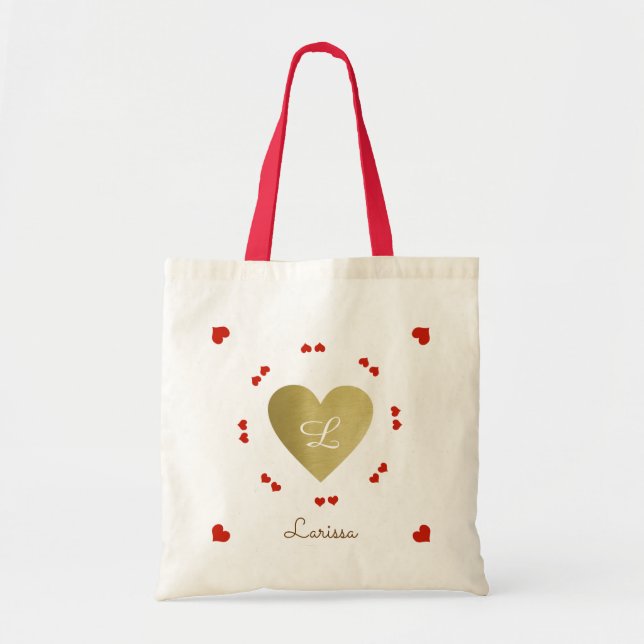 créer votre propre sac fourre-tout de coeur d'amou (Devant)