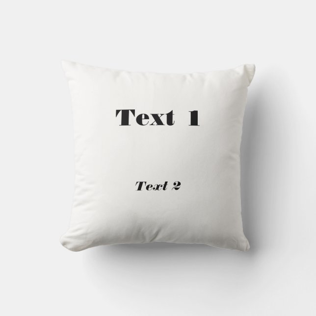 Créer votre propre texte Nom Coussin Texte noir Im (Recto)