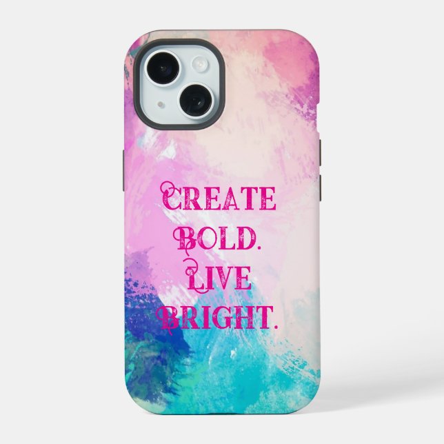 "Créez Gras. Live Bright." Brush-Stroke artistique (Verso)