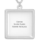 Créez le collier carré de photo plaqué par argent