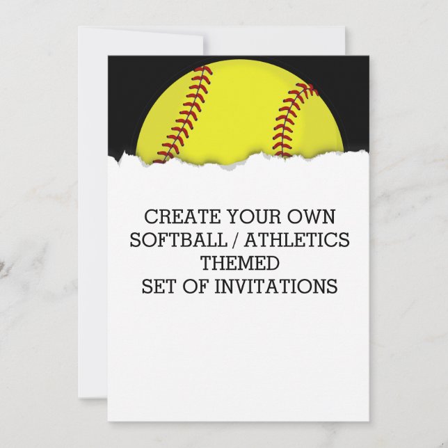 Créez une invitation orientée de jeu de base-ball (Devant)