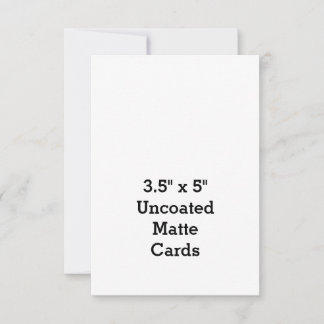 Créez vos propres cartes mates non couchées 3,5" x