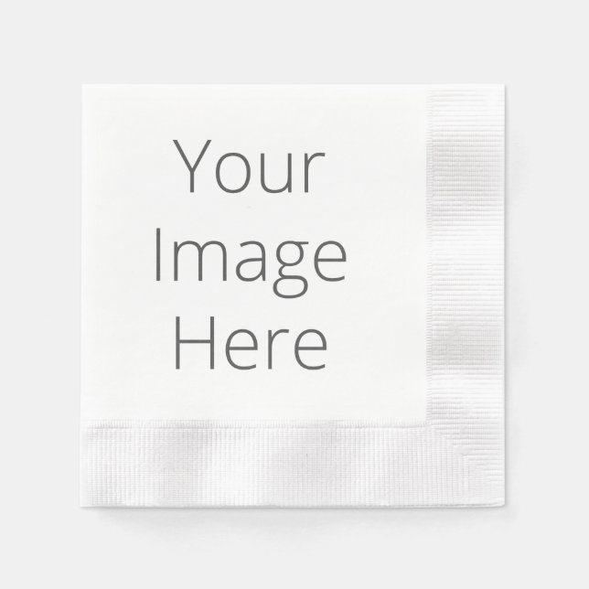 Créez vos serviettes en papier à cocktail blanc (Devant)