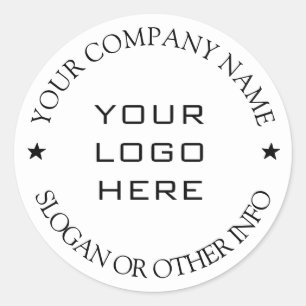 Créez votre autocollant rond classique du logo de 