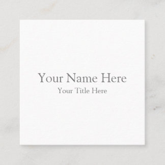 Créez votre  carte de visite carrée