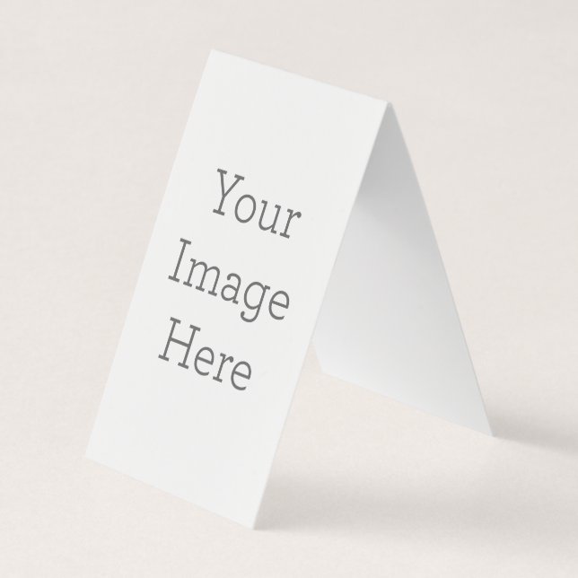 Carte de visite pliée Verticale Tente personnalisée (Devant)