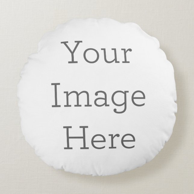 Coussin décoratif rond (40,6 cm) personnalisé en Polyester brossé (Devant)