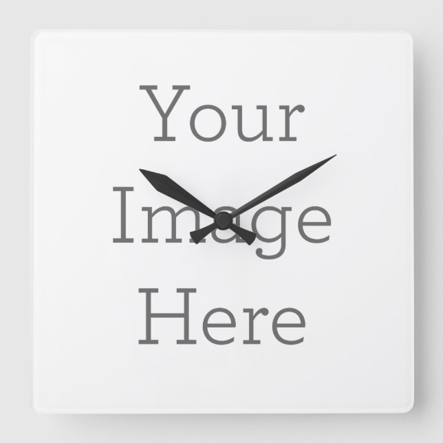 Wall Clock, Acrylique carré de 27,31 cm (Recto)