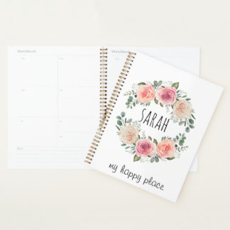 Créez votre nom Weekly Monthly Planner 