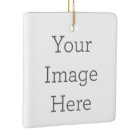 Créez votre ornement carré en porcelaine