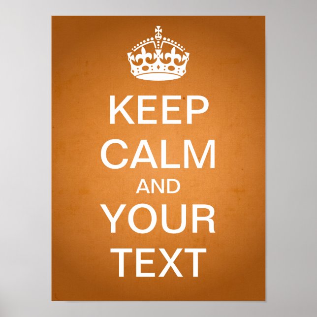 Créez votre propre affiche "Conserver le calme" (p (Devant)