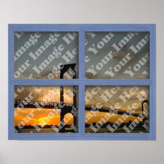 Créez votre propre affiche de fenêtre en bois bleu