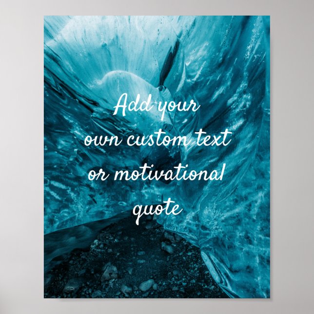 Créez votre propre affiche personnalisée - Bleu (Devant)