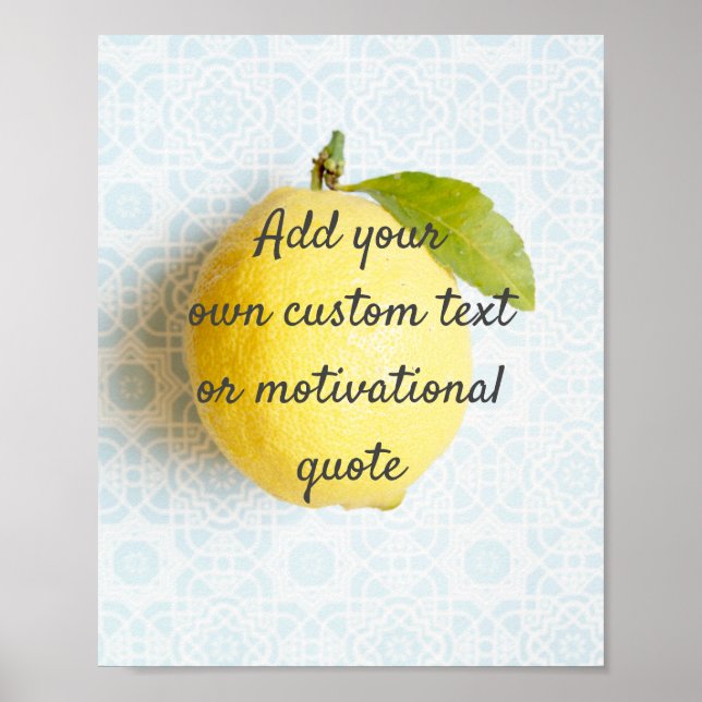 Créez votre propre affiche personnalisée - Citron (Devant)