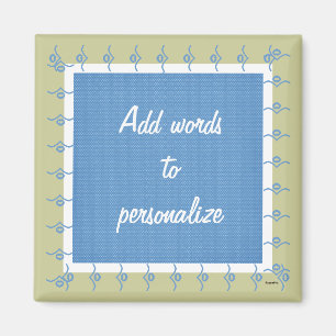 Créez votre propre aimant (sauge/bleu)