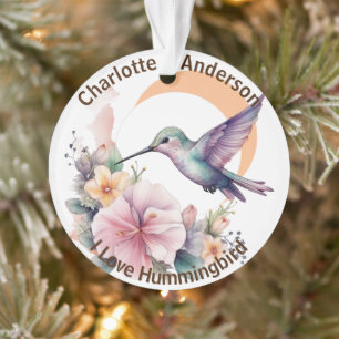 Créez votre propre aquarelle Hummingbird Nom perso
