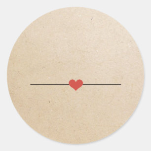 Créez votre propre autocollant rond kraft beige c