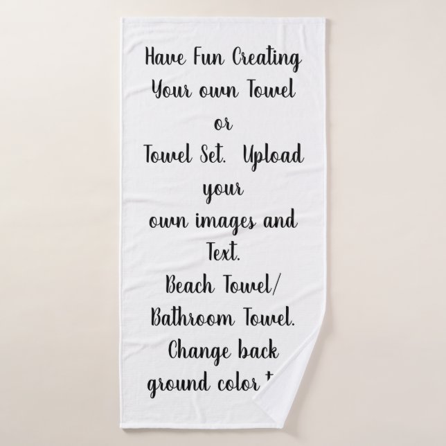 Créez votre propre bain/plage Customisé personnali (Serviette de bain)