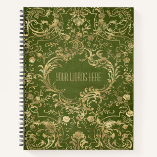 Créez Votre Propre Cahier Vert Olive Doré