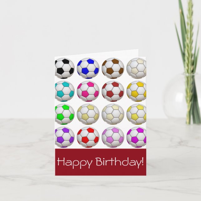 Créez votre propre carte d'anniversaire de footbal (Devant)